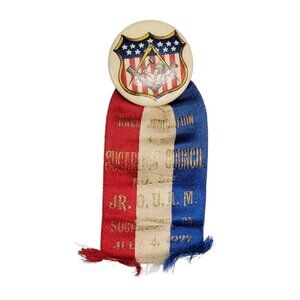 JR OUAM Hall Dedication Medal Antique July 4 1922 Sugarloaf Council No 517